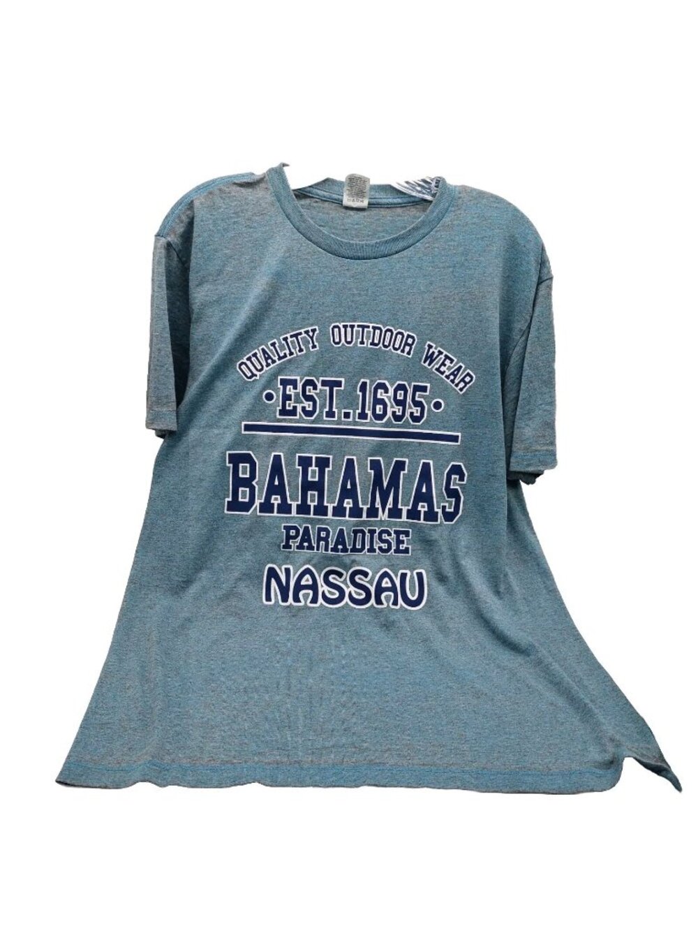 Pacific Bahama Nassau Blue Brown T Shirt Size Large Vintage